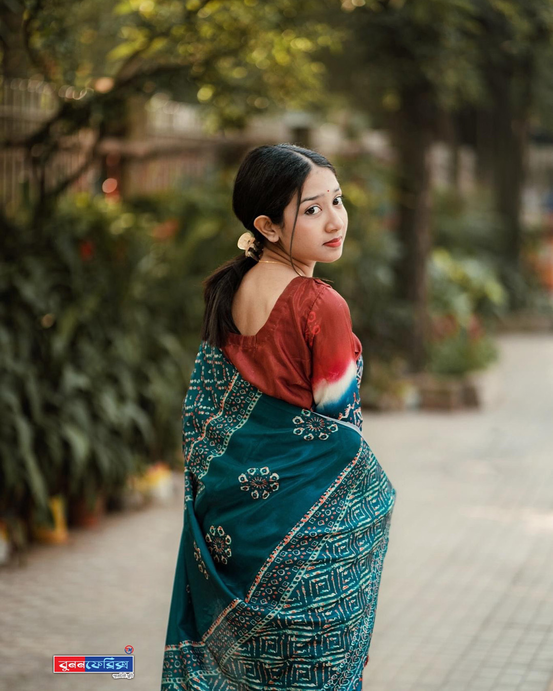 7 সেমি মসলিন” শাড়ি BUS-227 - Image 1