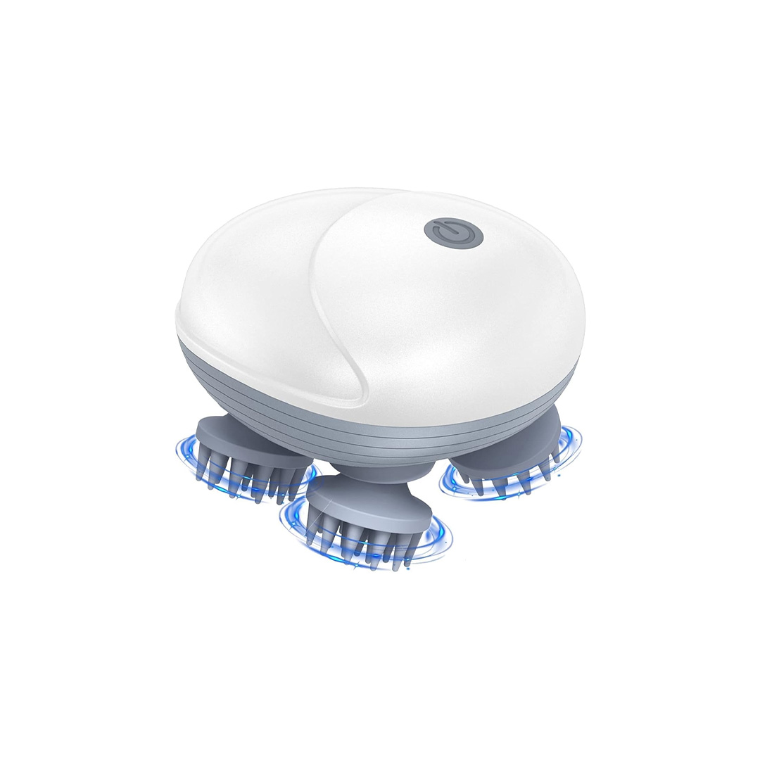 white Smart Scalp Massager - White - Image 1